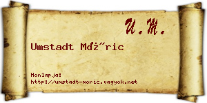 Umstadt Móric névjegykártya
